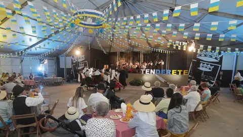 Imagen del tenderete realizado en Teguise por el Día de Canarias.