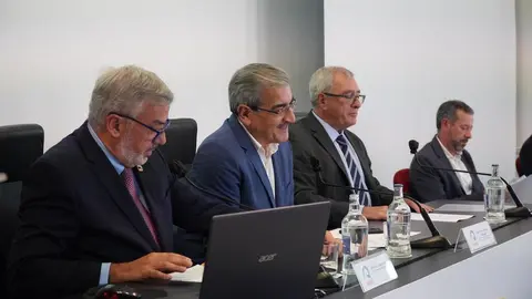 Román Rodríguez, vicepresidente del Gobierno de Canarias, en una rueda de prensa.