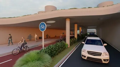 Imagen del túnel que se quiere construir.