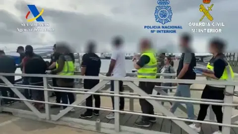 Detenidos en la Operación Antidroga al sur de Canarias.
