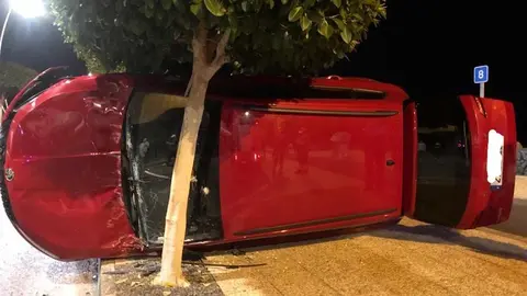 Accidente en la Avenida de Las Playas de Puerto del Carmen.