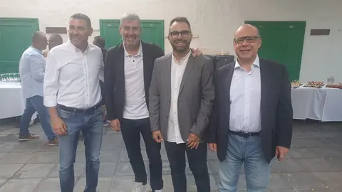 Oswaldo Betancort, Fernando Clavijo y José Miguel Barragán arroparon en todo momento a Echedey Eugenio
