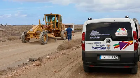 Imagen de los caminos agrícolas en Teguise.