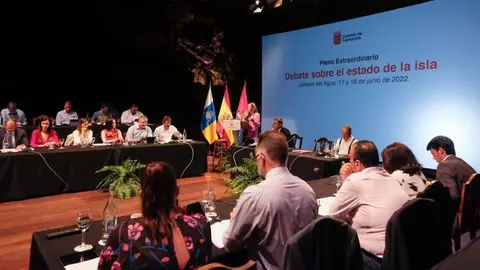 Imagen de la presidenta durante su discurso