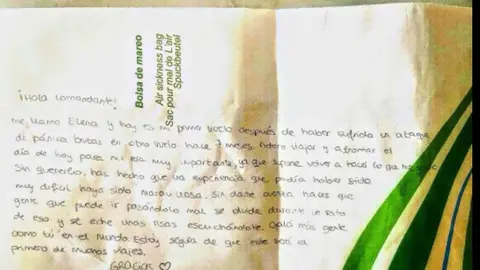 Imagen de una carta que dejaron al comandante