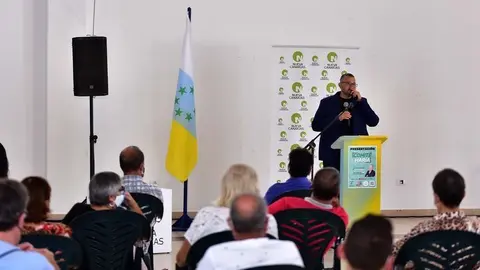 Marcos Lemes en una de las presentaciones que ha hecho NC en el norte.