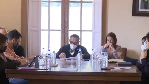 Imagen de archivo de un pleno en Haría. 