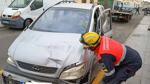 Imagen de cómo quedó el vehículo tras el accidente