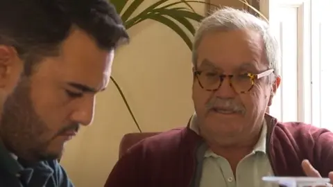 José Torres Stinga y Celestino Socas en el pleno anterior a la toma de posesión de Evelia García.