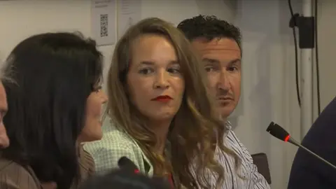 Imagen del pleno de la toma de posesión de Evelia García. 