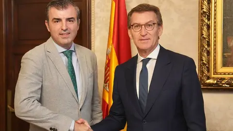 Manuel Domínguez y Alberto Núñez Feijóo en Madrid.