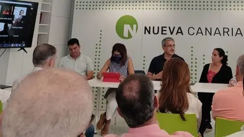 Imagen de la reunión de Nueva Canarias de este sábado