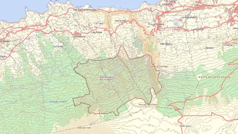 Per&iacute;metro del incendio.