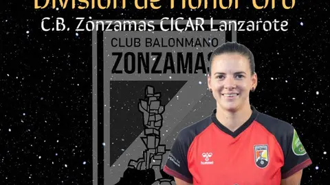Imagen de la renovación Mary Sánchez con el CB Zonzamas.