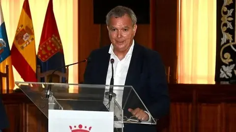 Sebastián Franquis durante una de sus visitas al Cabildo de Lanzarote.