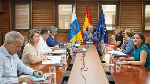 Imagen de Ángel Víctor Torres y el resto de componentes del Consejo de Gobierno.