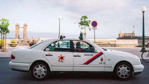 Imagen de archivo de un taxi de Arrecife.