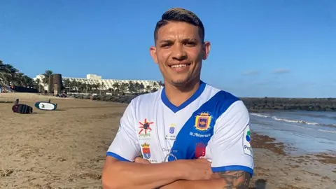 Imagen del nuevo fichaje de la UD Lanzarote, Fabricio de Souza.