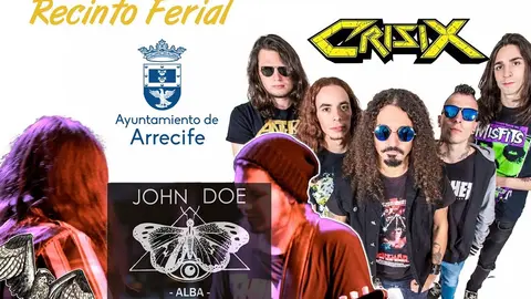 Imagen del cartel promocional de los conciertos de rock y el resto de actuaciones en el Recinto Ferial.