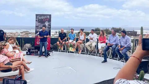 Imagen de la rueda de prensa de presentación de la Famara Total.