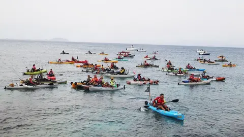 Imagen de la Kopa Canarias de Pesca en Kayak.