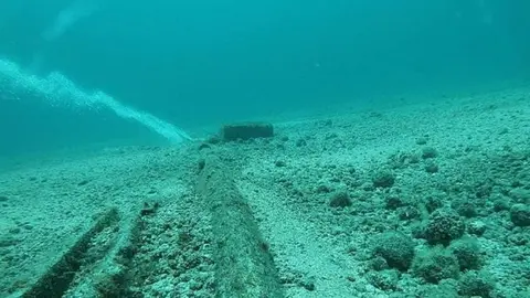 Imagen de la tubería rota en La Graciosa.