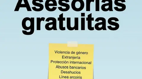 Imagen promocional de las asesorías gratuitas  sobre violencia de género y línea arcoíris.