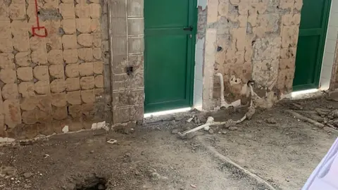 Imagen del estado del colegio Ajei ante el inminente inicio del curso.