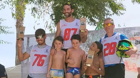 Imagen del podio de los ganadores de la prueba