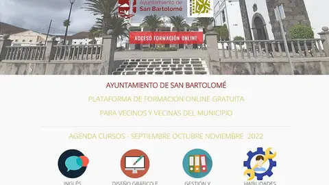 Imagen promocional de la formación online en San Bartolomé.