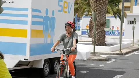 Imagen de Myriam Barros durante un curso de seguridad vial.