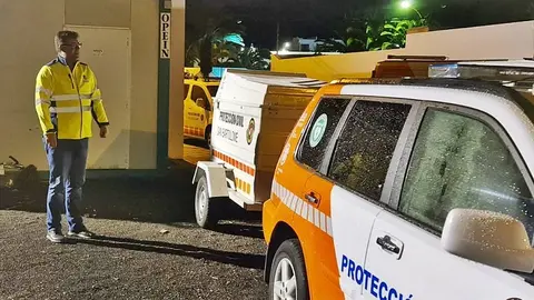 Isidro Pérez durante el operativo del fin de semana.