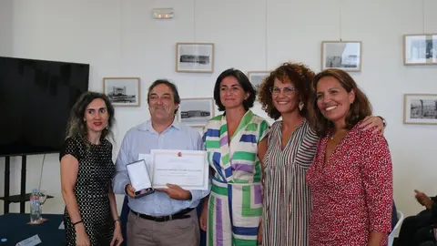 Foto de familia durante los galardones