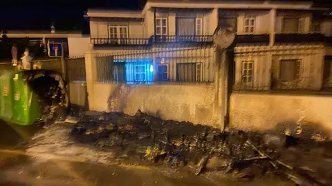 Imagen del lugar en el que estaban los contenedores.