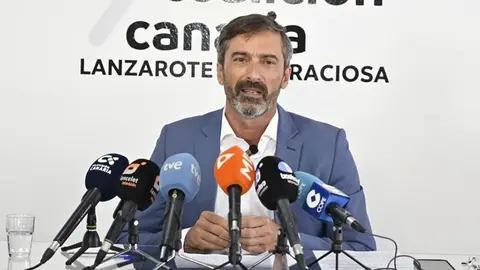 Pedro San Ginés en una de las ruedas de prensa que ha ofrecido para hablar de sus procesos judiciales.