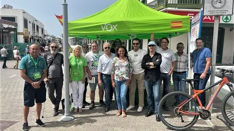 Los integrantes de VOX este sábado en Playa Blanca