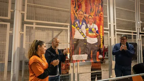 Isidro Pérez y Raúl de Leçon en el homenaje a Sara Díaz.