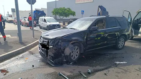 Imagen de uno de los vehículos siniestrados.