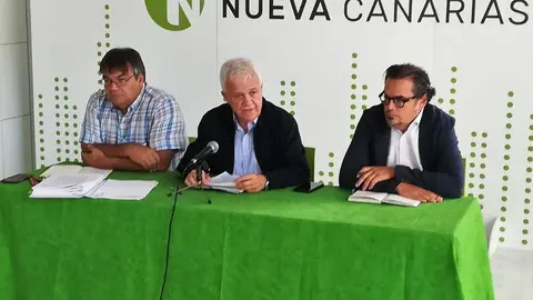 Rueda de prensa del  secretario de Organización de Nueva Canarias, Carmelo Ramírez.