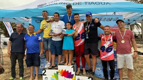 Imagen de Daniel Hernández en el podio de el III Campeonato Copa Lanzajet.