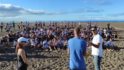 Imagen de los alumnos del IES Puerto del Carmen en la XVI Jornada de Convivencia.
