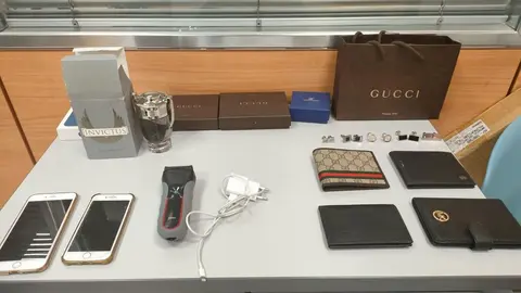 parte de los objetos recuperados