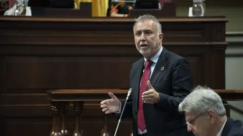 Ángel Víctor Torres en la sesión de control de este martes.