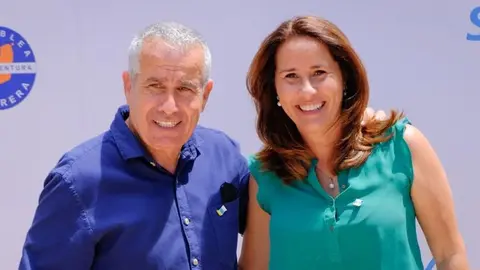 Los dirigentes de CC en Fuerteventura Mario Cabrera y Lola García.