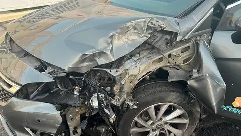 Imagen del estado de uno de los vehículos implicados en el accidente.