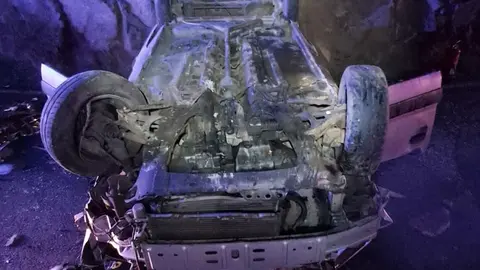 Accidente en las curvas de Malpaso de Haría.