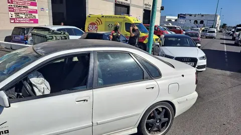 Imagen de los vehículos implicados en el accidente