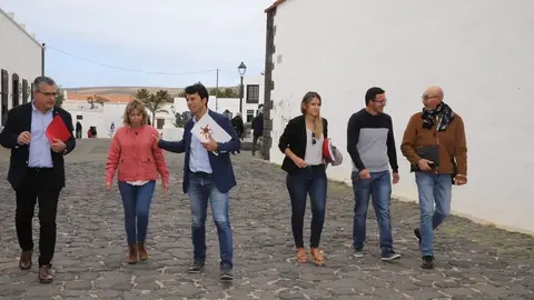 Imagen de archivo de los concejales del PSOE en Teguise.