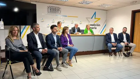 Rueda de prensa de responsables de Coalición Canaria.