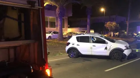 Imagen de cómo quedó el vehículo tras el accidente